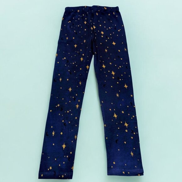 Booky Other - Booky Full length Soft Cotton stretchy leggings Skinny Fit Navy Blue Stars NWOT
